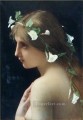 Ninfa con flores de campanilla cuerpo femenino desnudo Jules Joseph Lefebvre